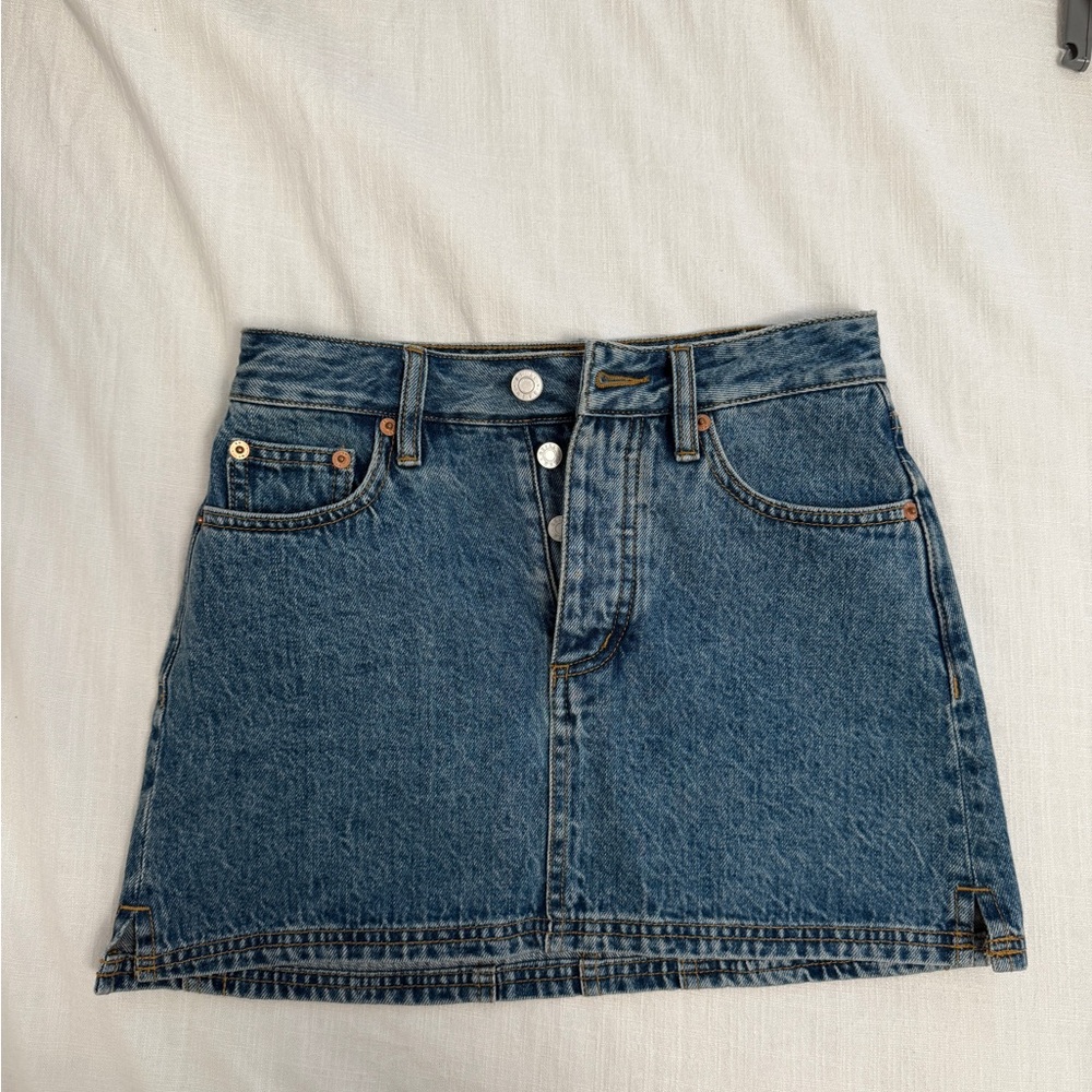 Still Here denim skirt